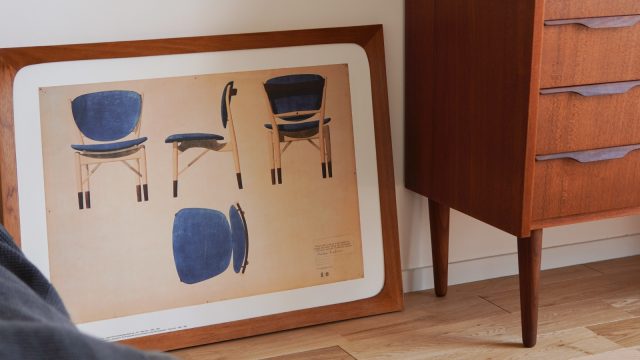 フィン・ユールのデザイン画も。A様の”椅子愛”を感じます。