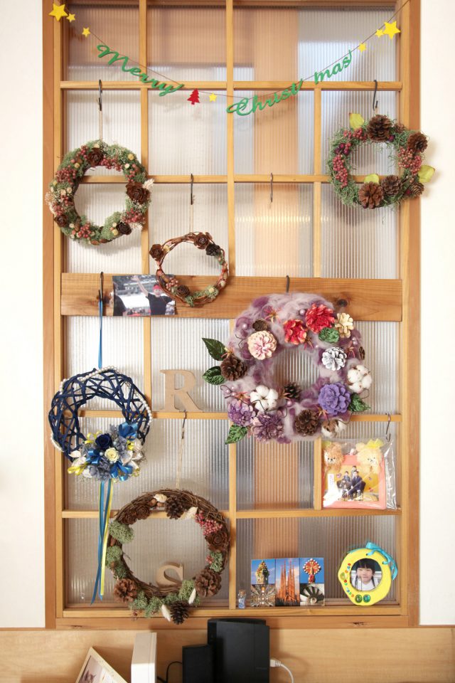 奥様の手づくりリース