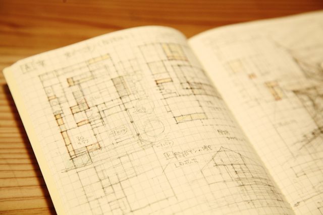 ご主人が敷地に合わせて丁寧に描いたプラン