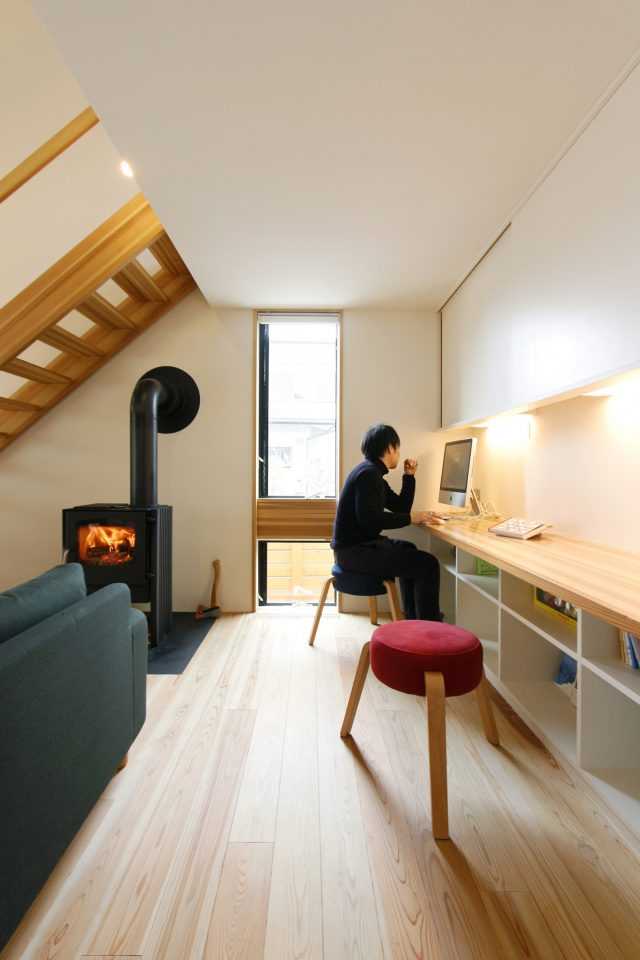 リビングの一角にあるワークスペース