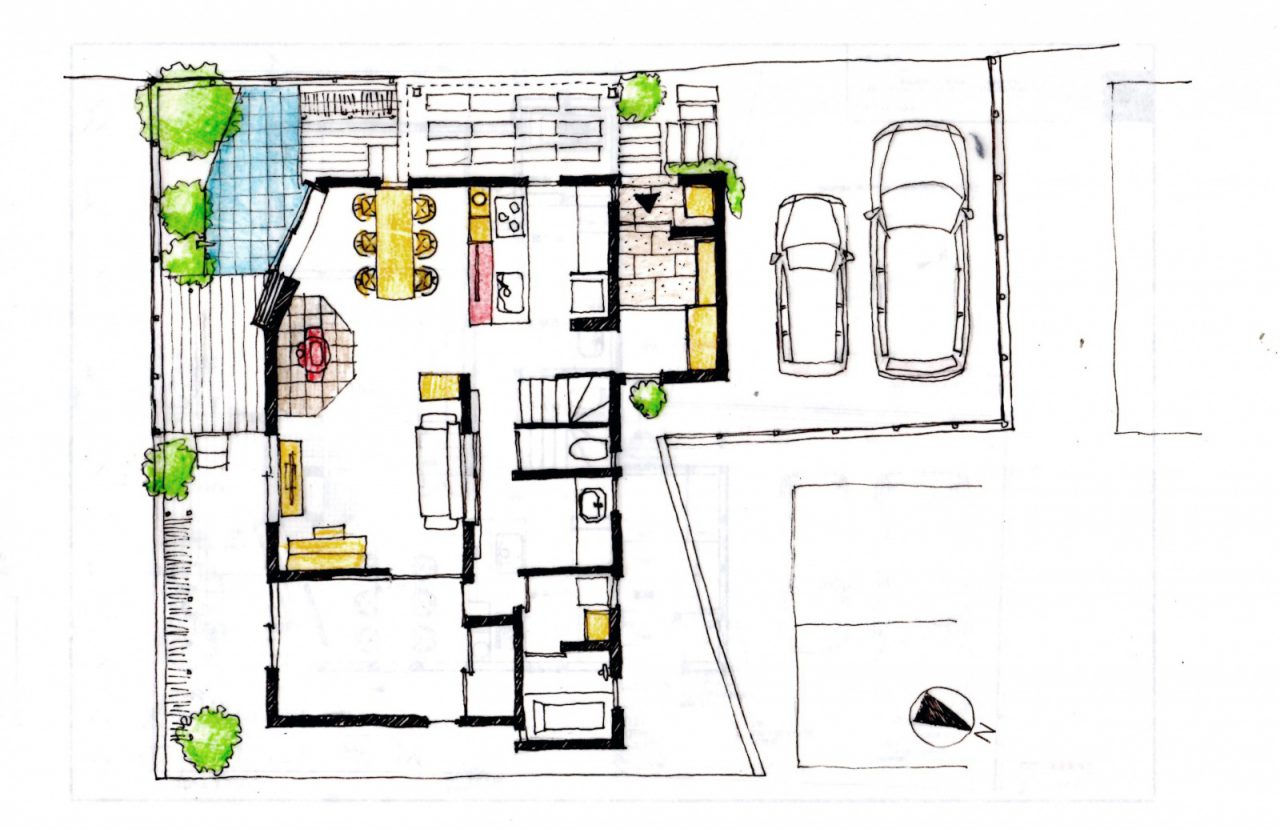 設計：しまだ設計室 島田貴史「ミズニワハウス」