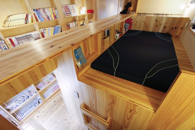 ベッド上段部分