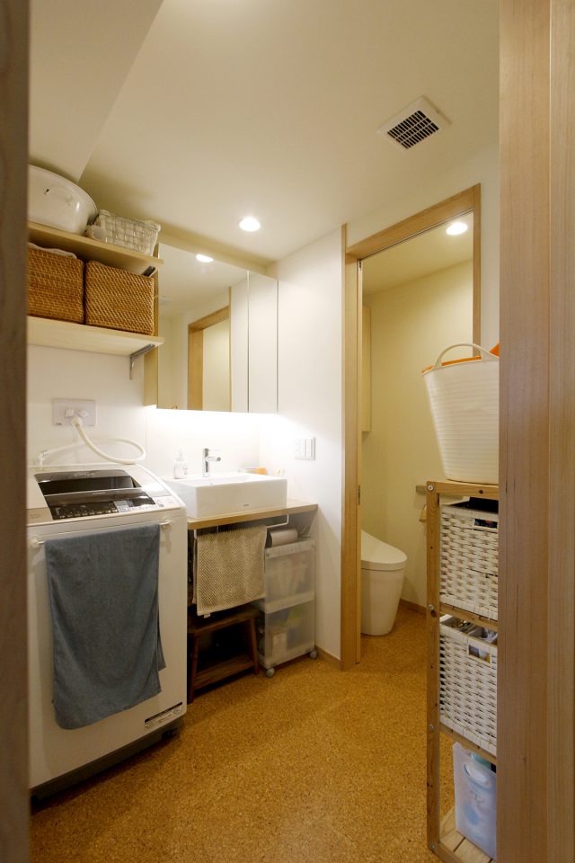 段差がなく掃除もしやすい水回り