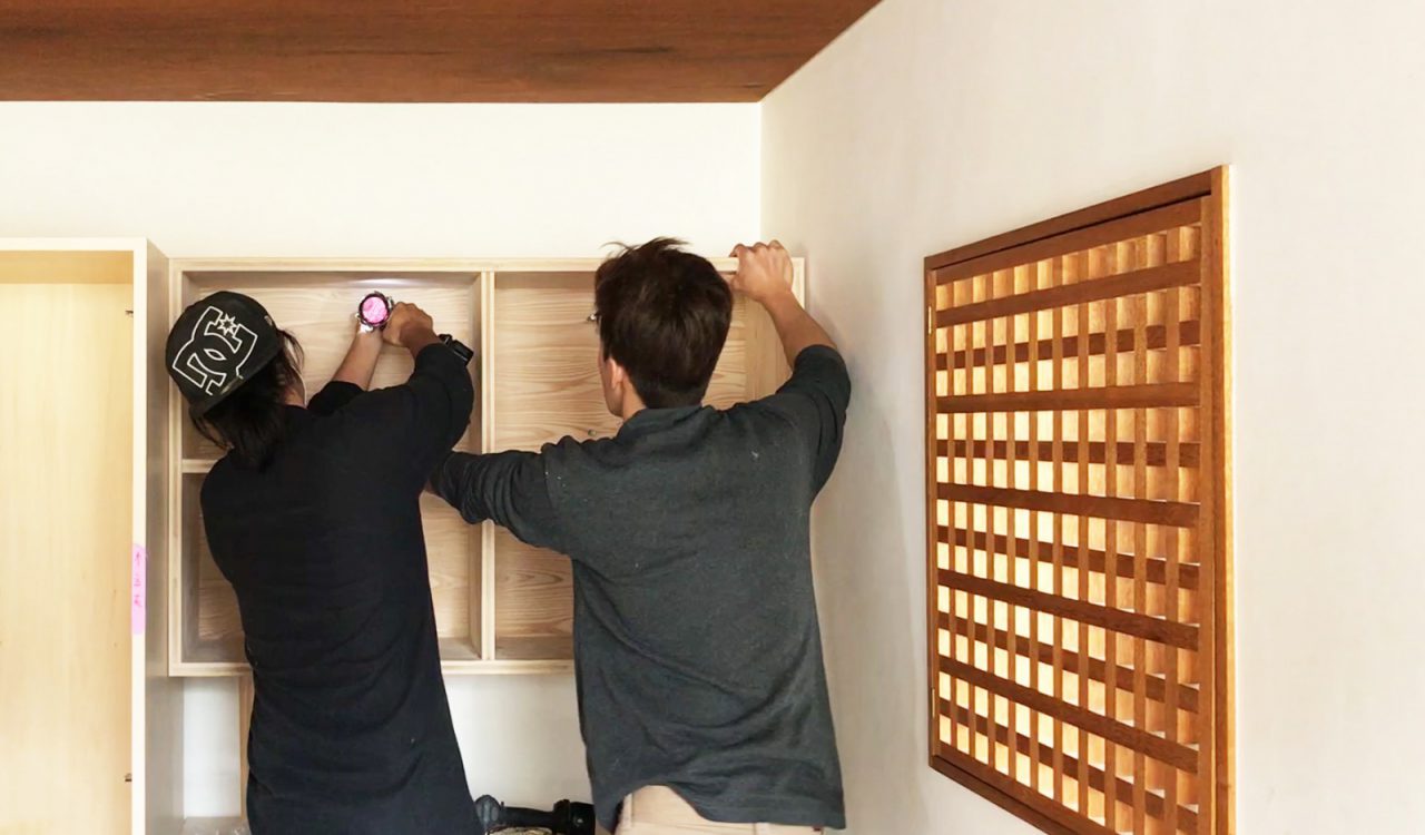 取り付けの様子。あらかじめ作ることで精度のいい仕上がりにもつながる。