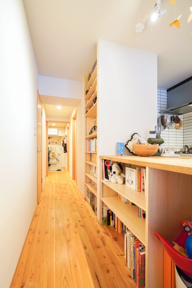 息子さんが走り回れる廊下。