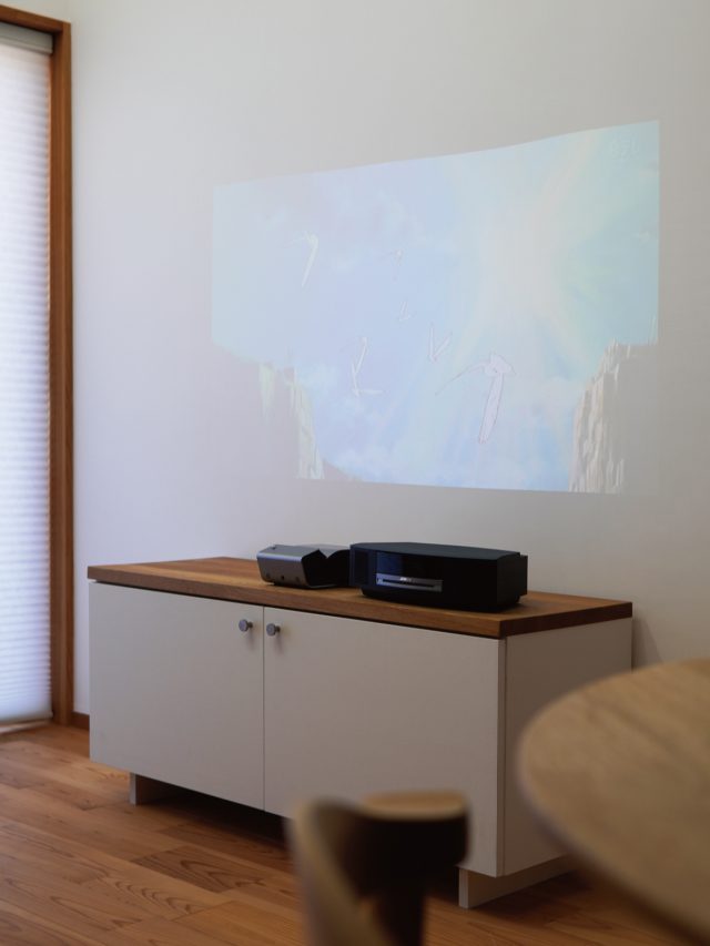 プロジェクターは画面サイズを変えられるのも◎