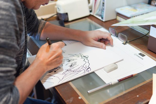 あっという間に描き上げられたイラスト。スタッフ一同「す、すごい・・・」と心の声が漏れてしまいました。