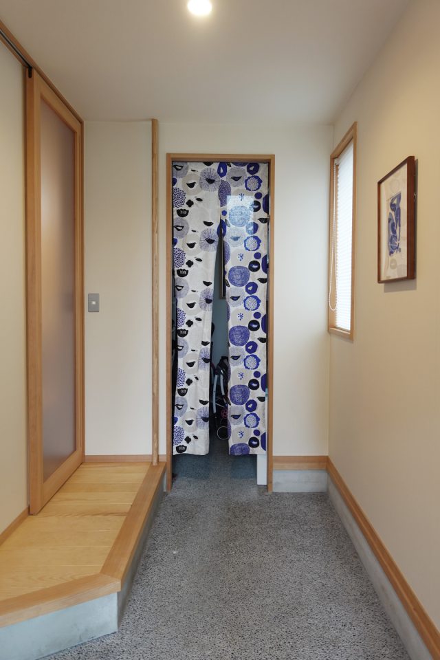 広く設けられた玄関土間