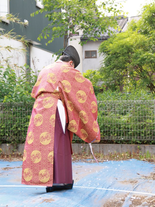 神主様による「四方祓い」