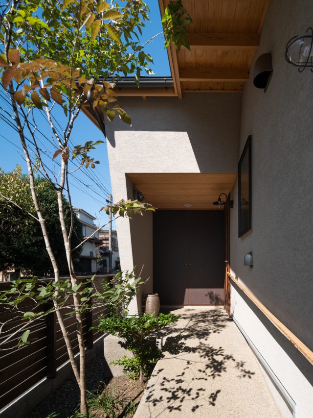 玄関アプローチ。