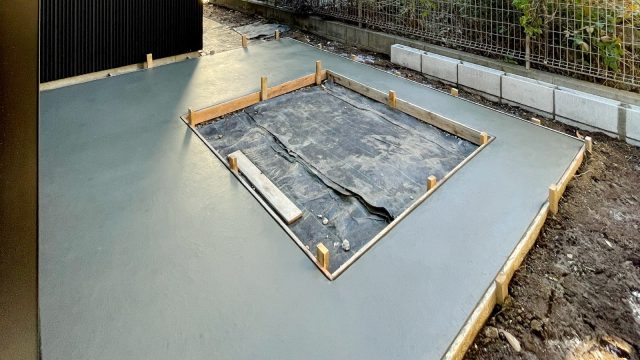 コンクリート打設後。とても綺麗な施工でデッキで隠れてしまうのがもったいないくらいでした。