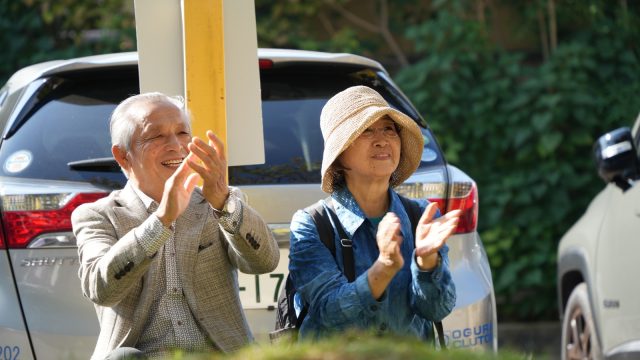 相羽会長と奥様の静世さんも見学にきてくださいました