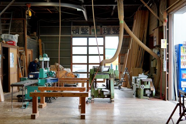 加工場の様子。