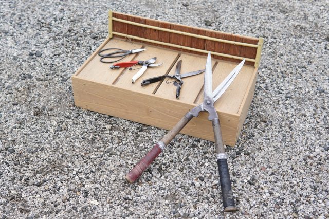 角田さんのお仕事道具。