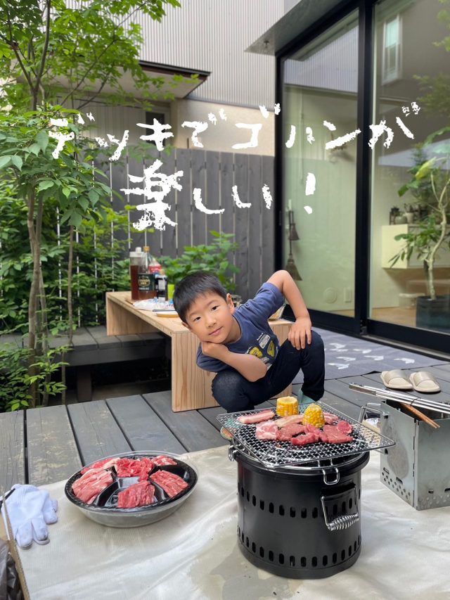 天気の良い日は北側デッキでプチBBQも楽しめます