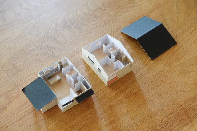 設計中にご主人が作った模型。プロ顔負けのクオリティーです