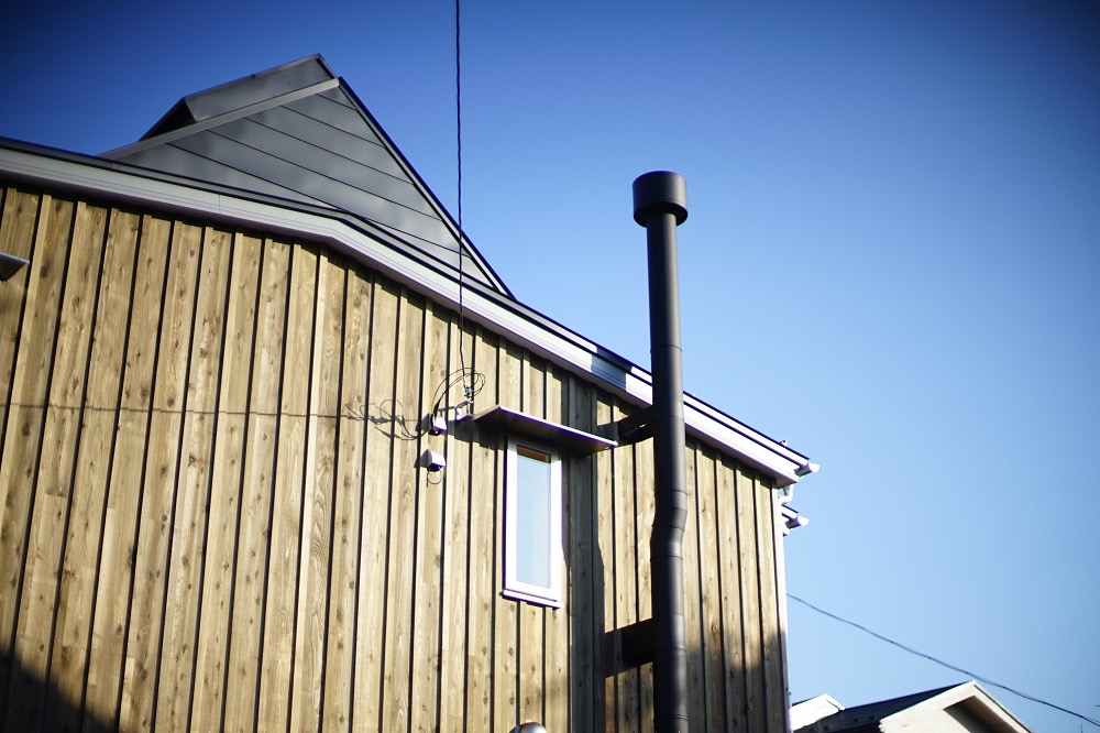 煙突のある家ができました。