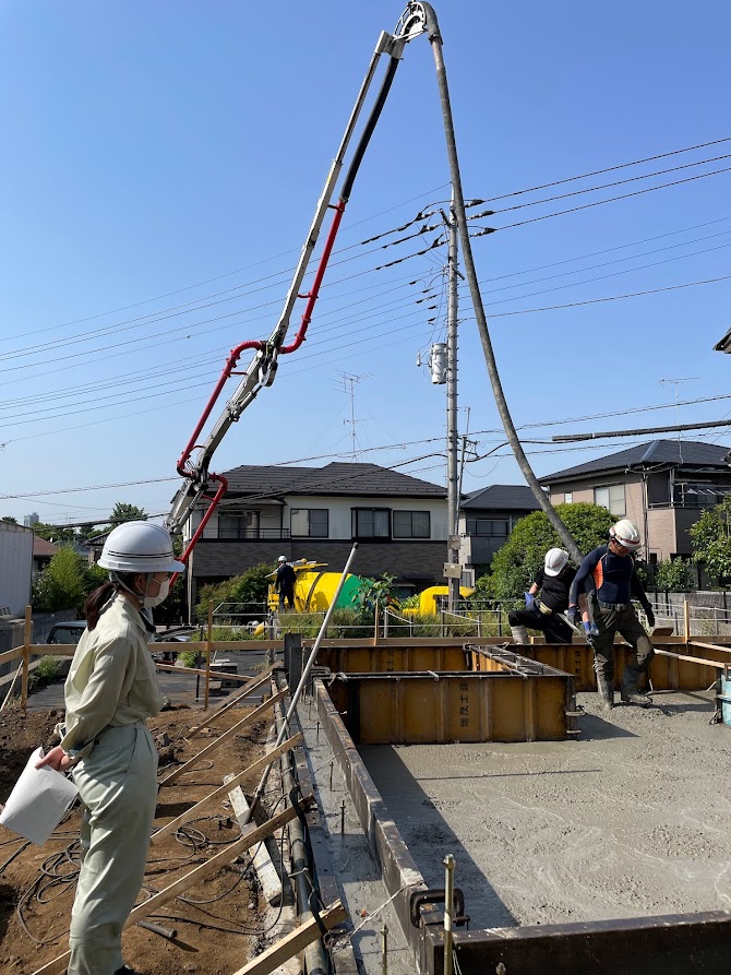 コンクリートを打設しました｜秋津町現場だより