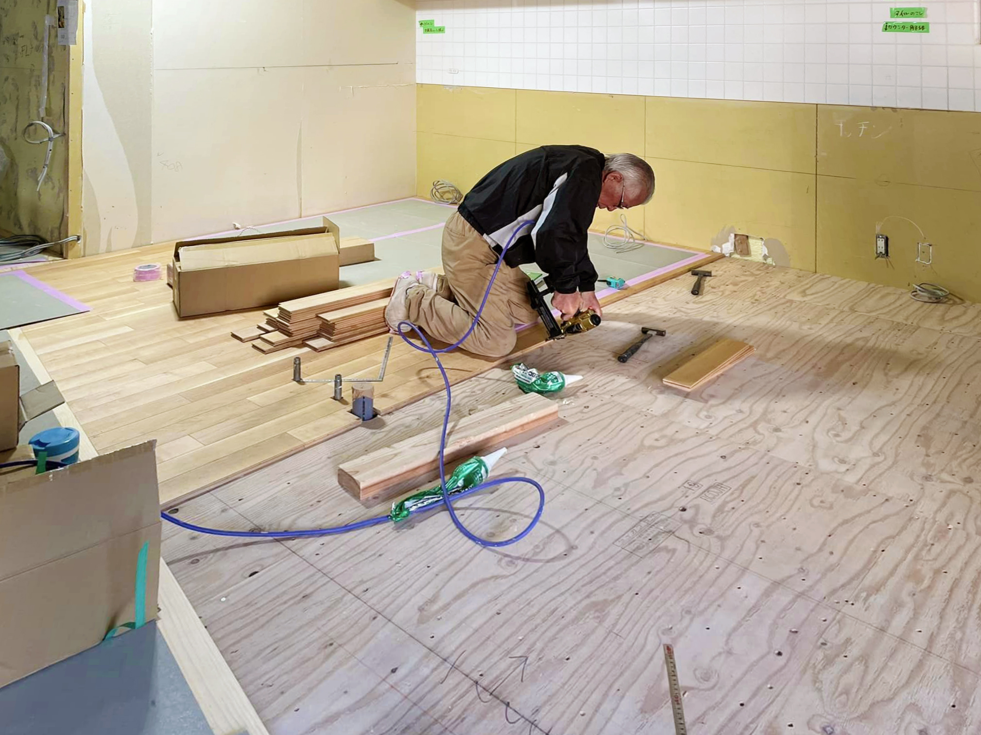 床張り角度｜あいばこ改修工事