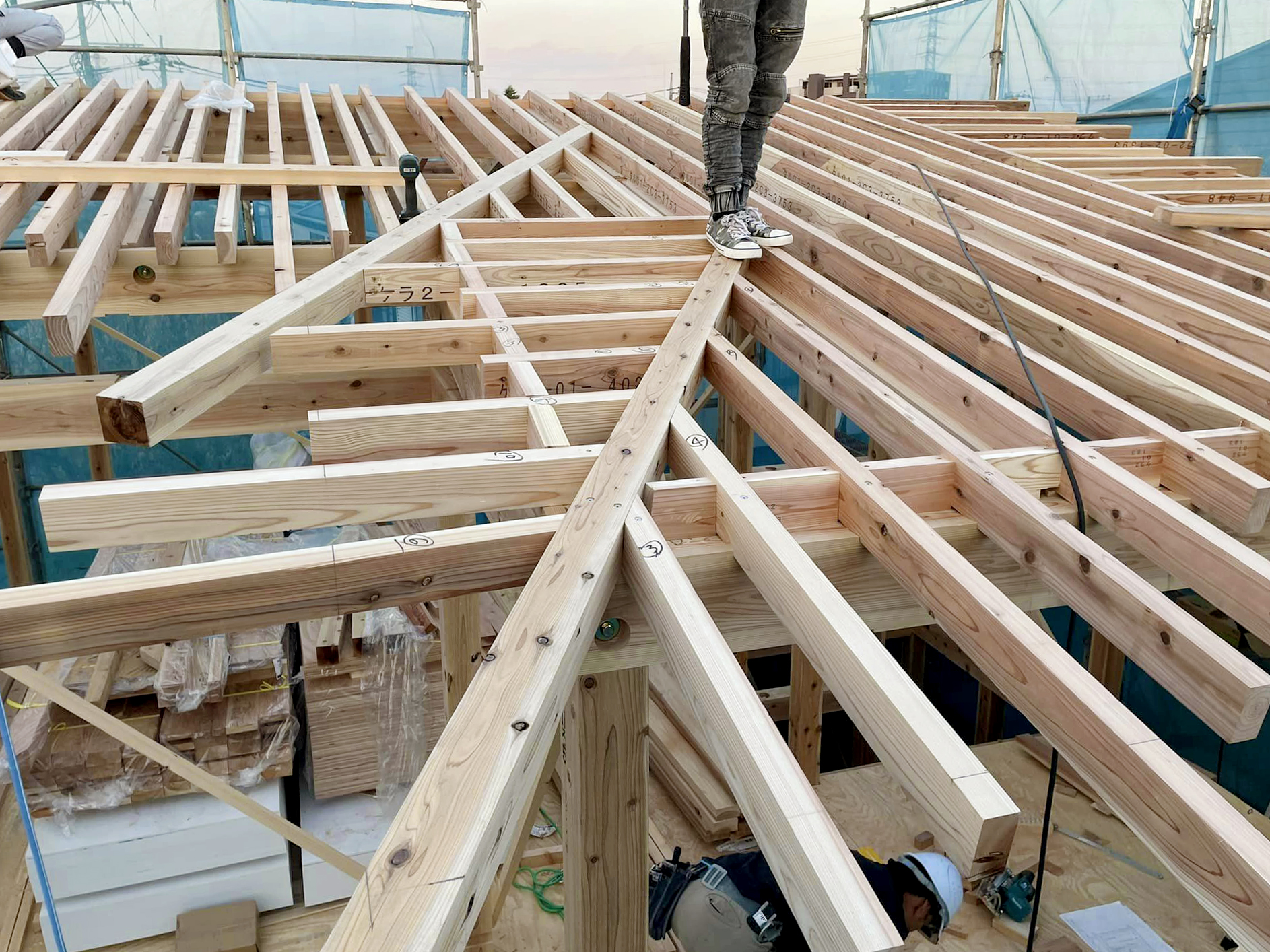 建て方＆防蟻処理｜つみきハウス