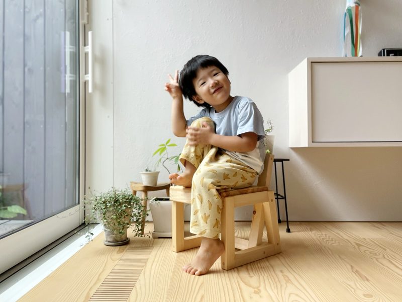 子どもにぴったりのサイズ感。（写真は3歳の子）