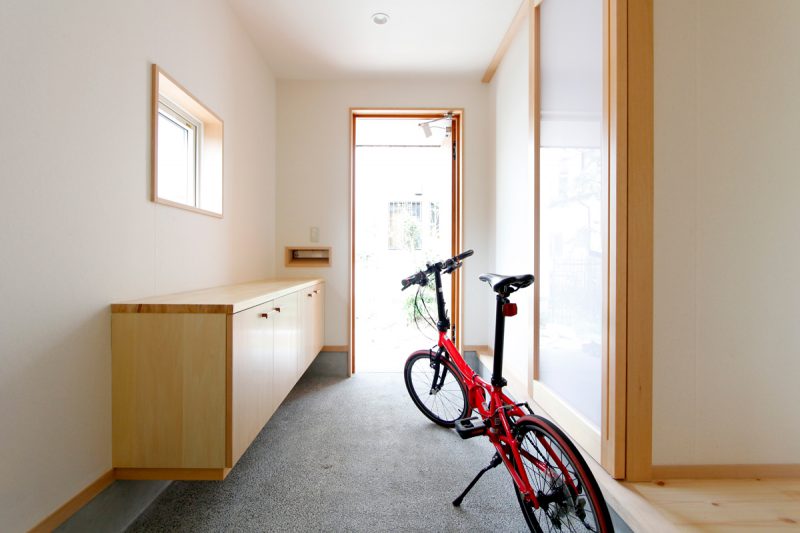 1区画：1階土間…大事な自転車を入れたり、園芸道具もたくさん置ける！