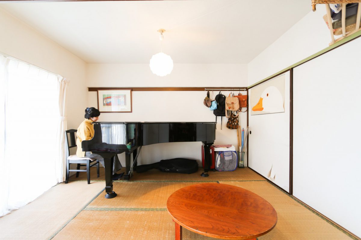 グランドピアノが印象的な、とても素敵な暮らし