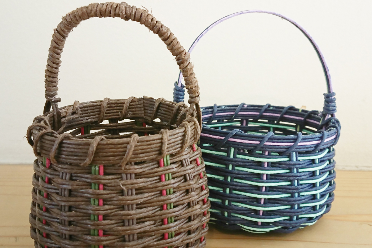 【中止】「エコクラフトバンドでミニかごづくり」