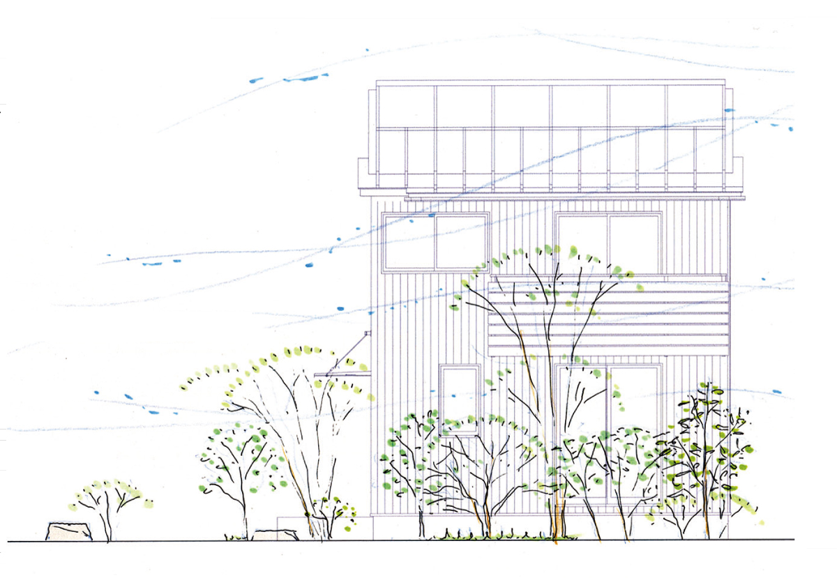 南面の植栽計画。