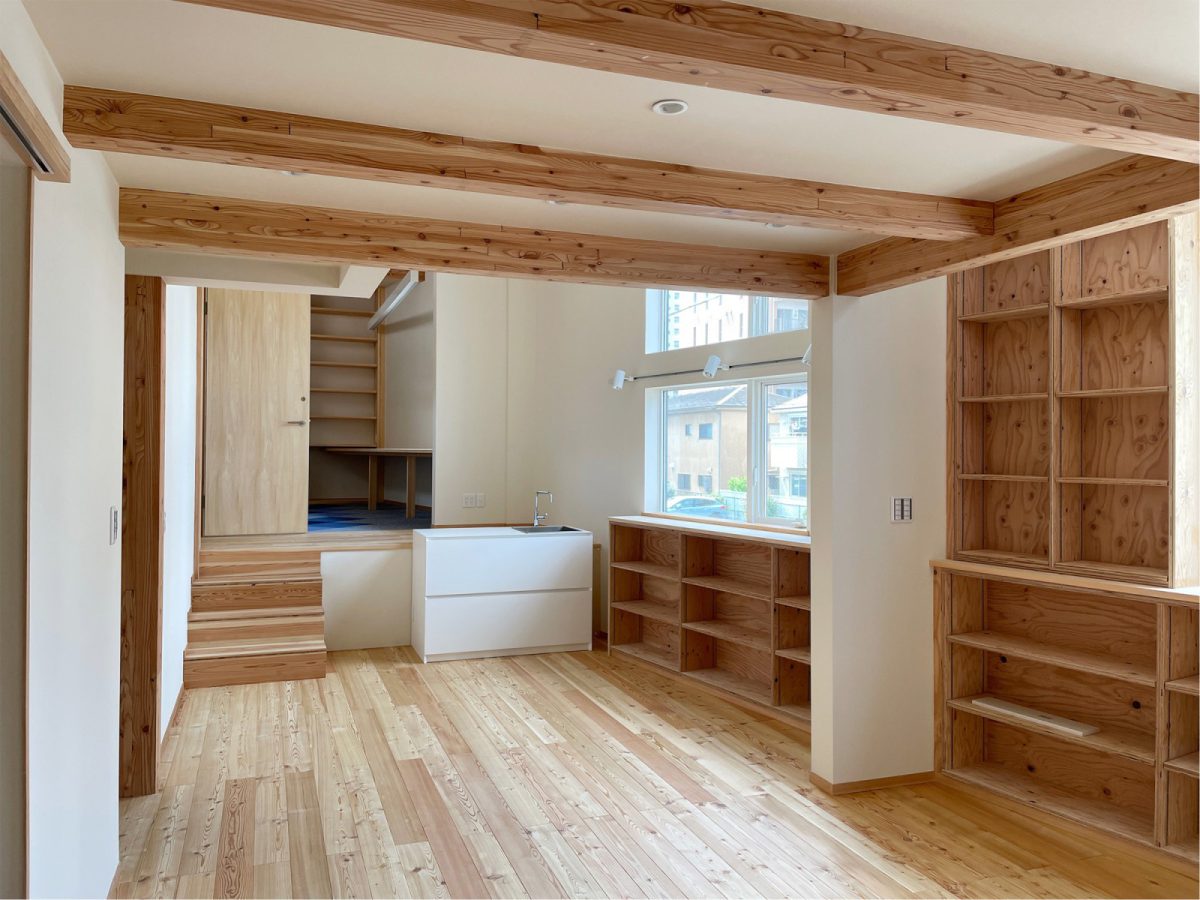 スキップフロアの2階の様子