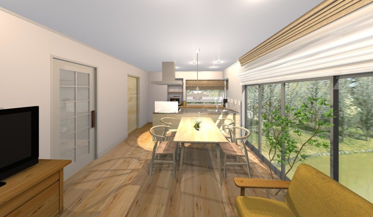 リビングからキッチン　イメージ図