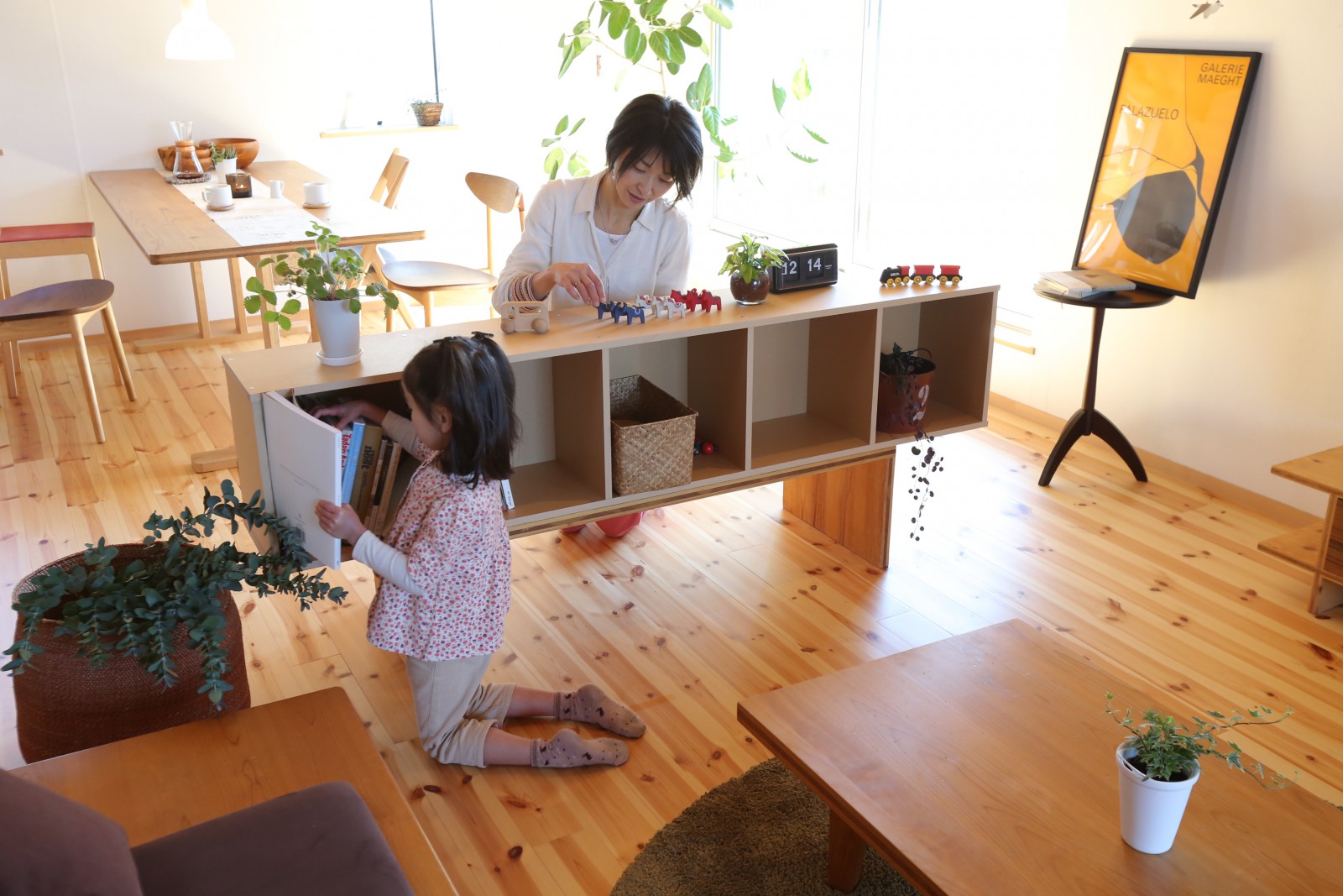 家具をつかって空間のアレンジを楽しめる