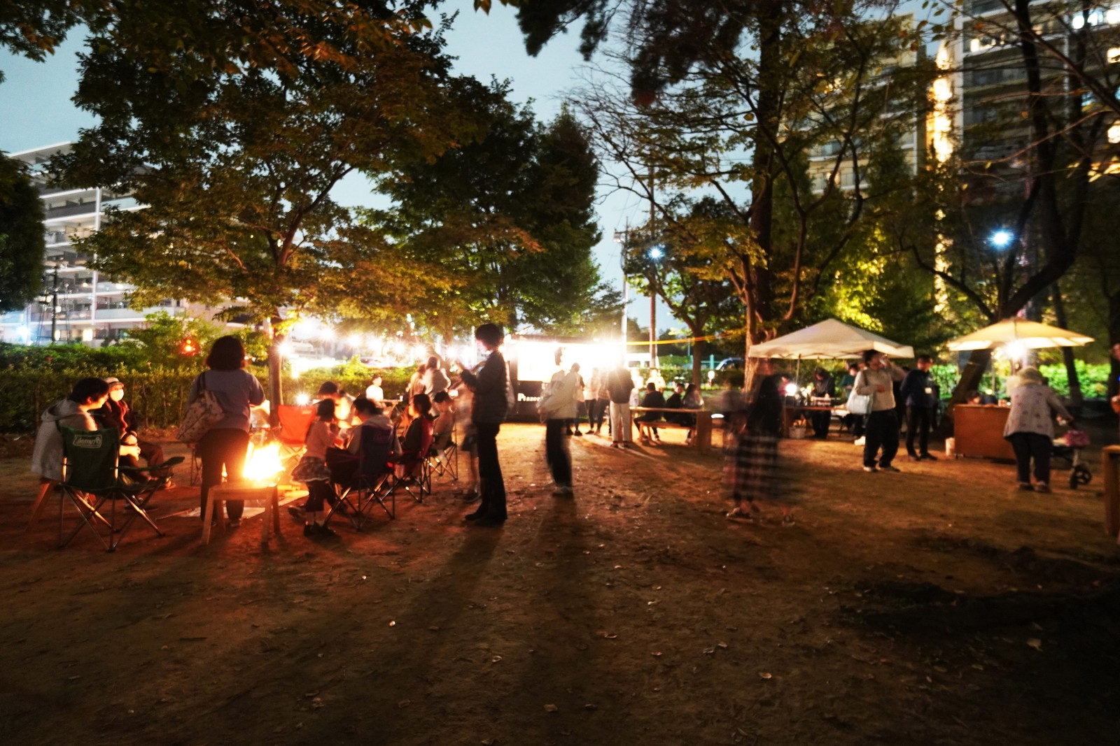 2024年9月に開催された萩山公園のイベント『萩山night』の様子