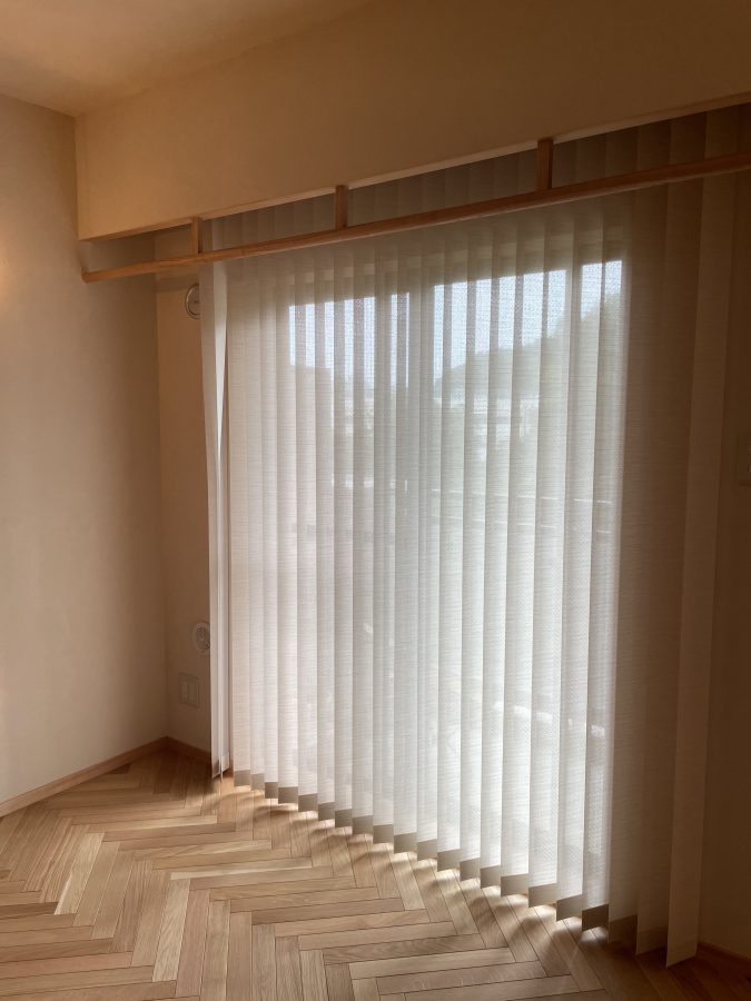 室内干し用の竿は奥様の案だそう