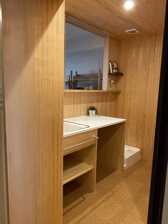 扉を開いて通気をよくする工夫が