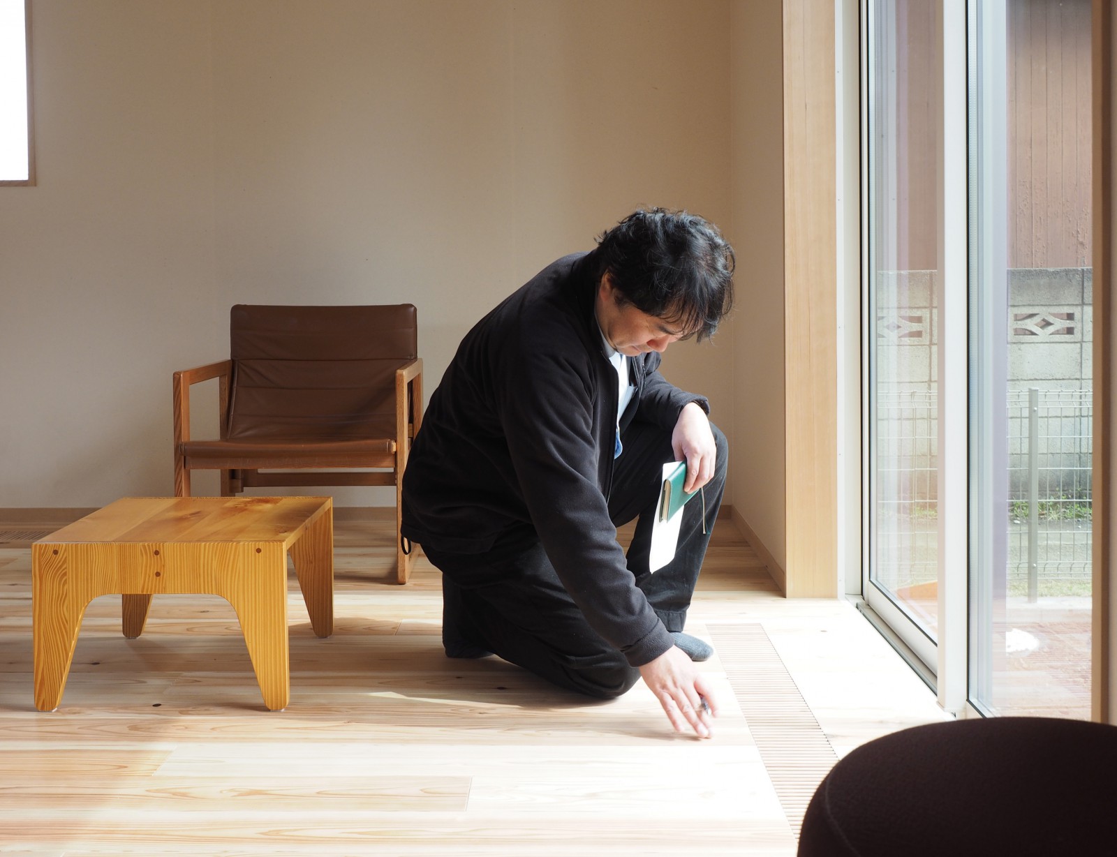 この日はちょうど設計統括の城丸さんも建物のチェック中でした。