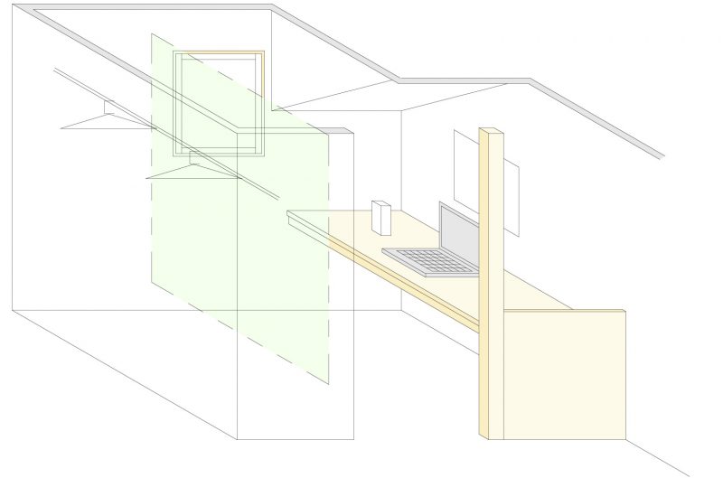 寝室脇のこもれるスペース（１階）