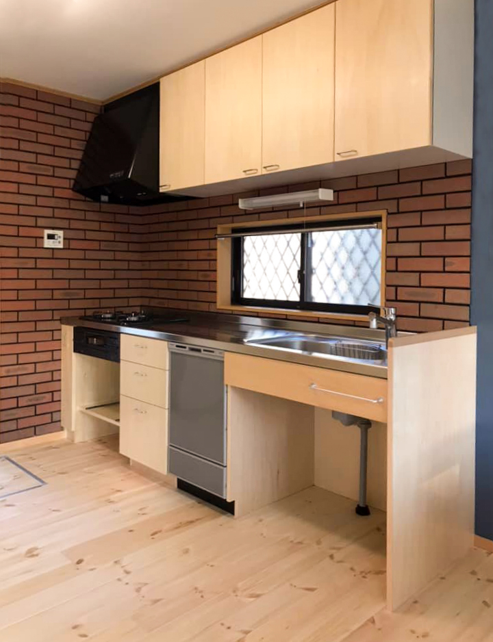 造作のキッチン