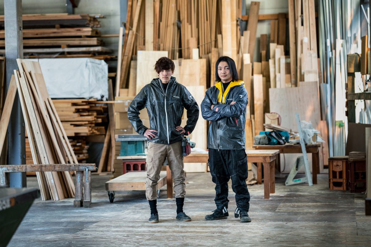 相羽建設の加工場「相羽ワークス」にて