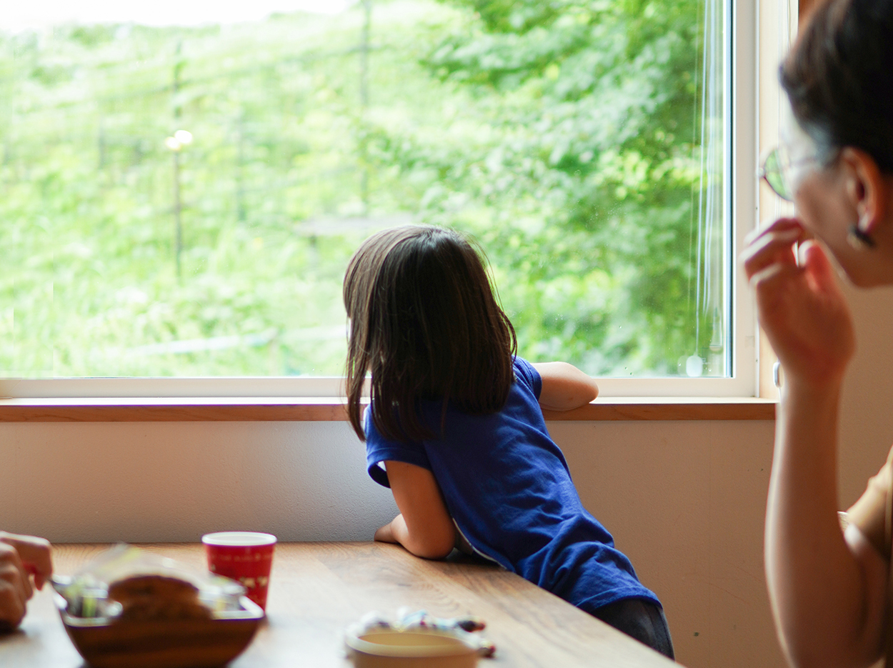 鳥のさえずりと緑に包まれる家