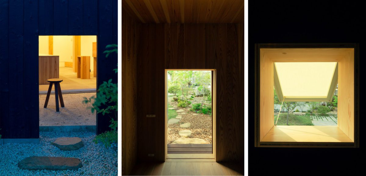 少し小さい入り口や窓が切り取る風景。さて、これはつむじのどこ？