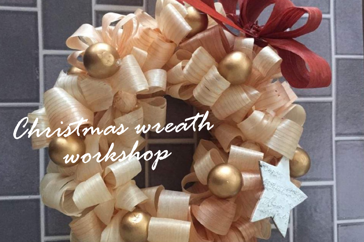 かんなリボンで可愛いクリスマスリース（終了）