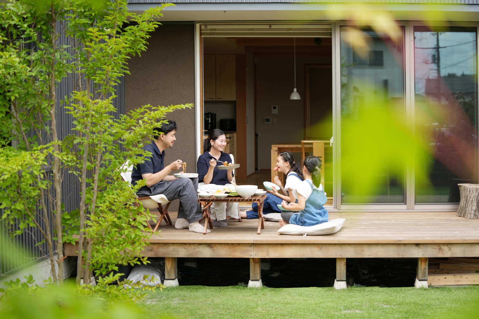 施工例 | 家族団らんもバルコニーで