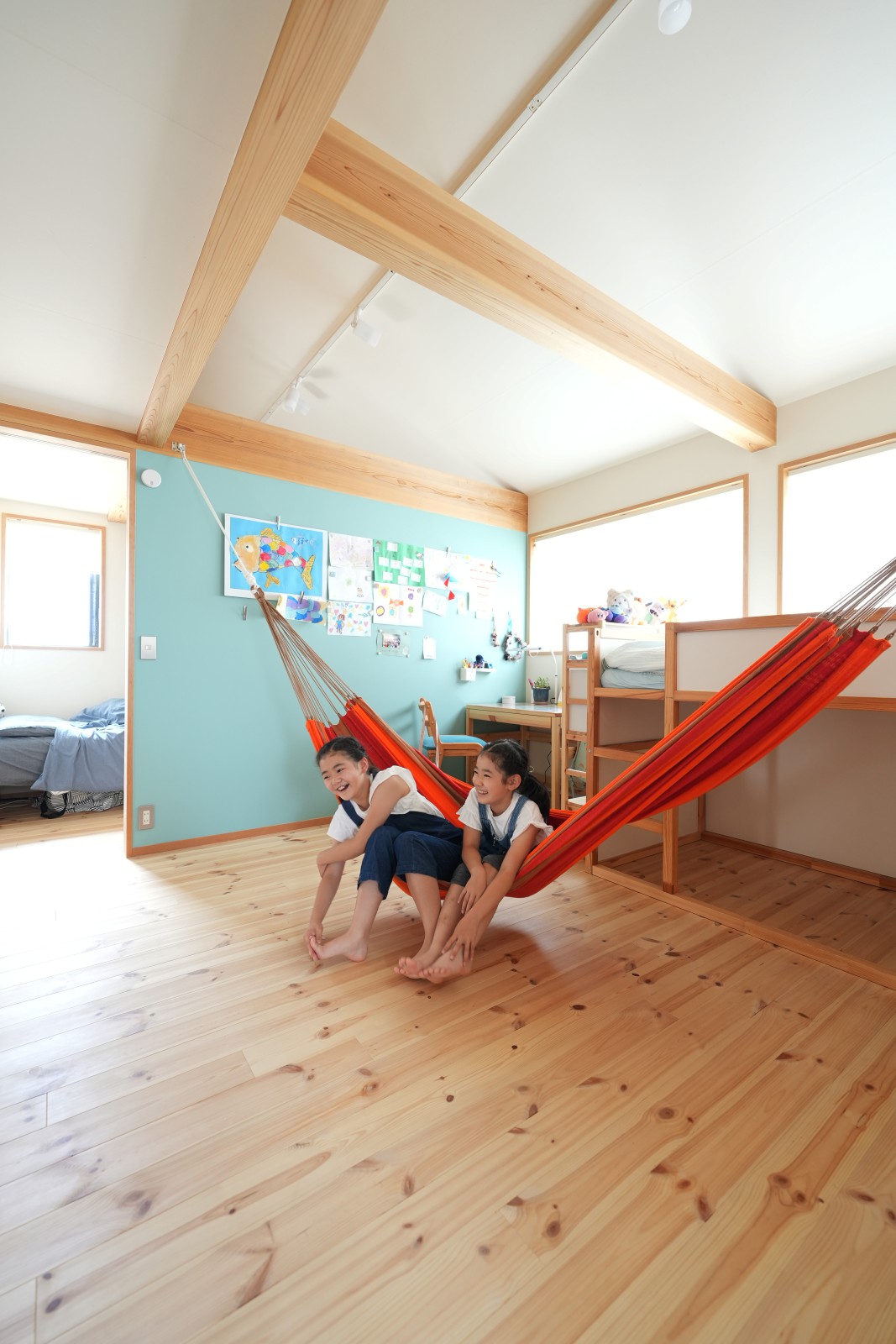 施工例 | 子どもの成長に合わせて間仕切ることができる構造に