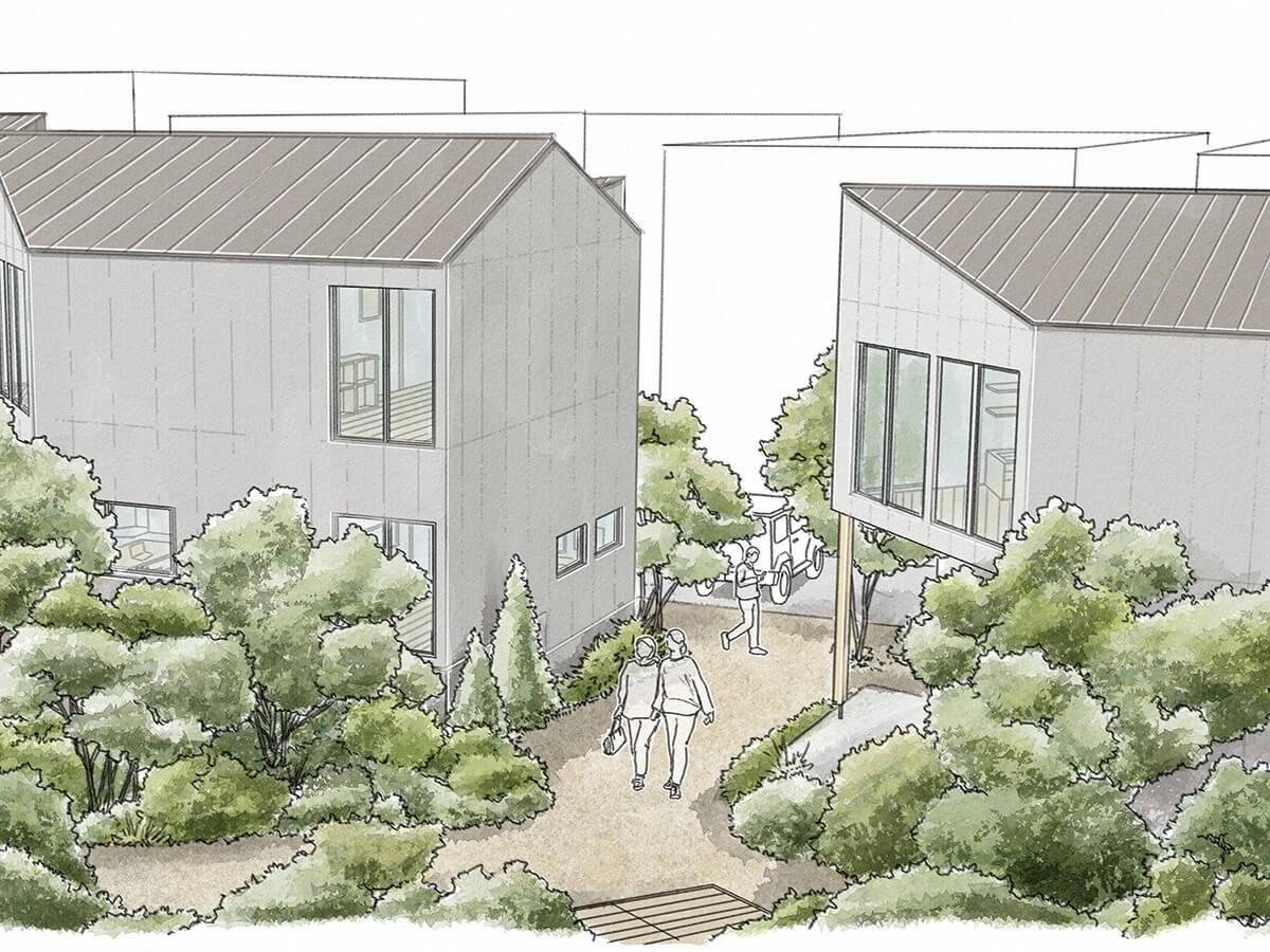 お寺の森や、お寺に集まる魅力的な人たちとつながる住宅地をつくっています