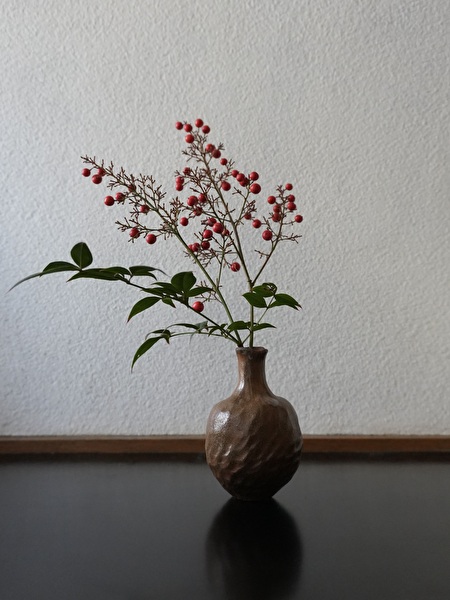 活けたナンテン